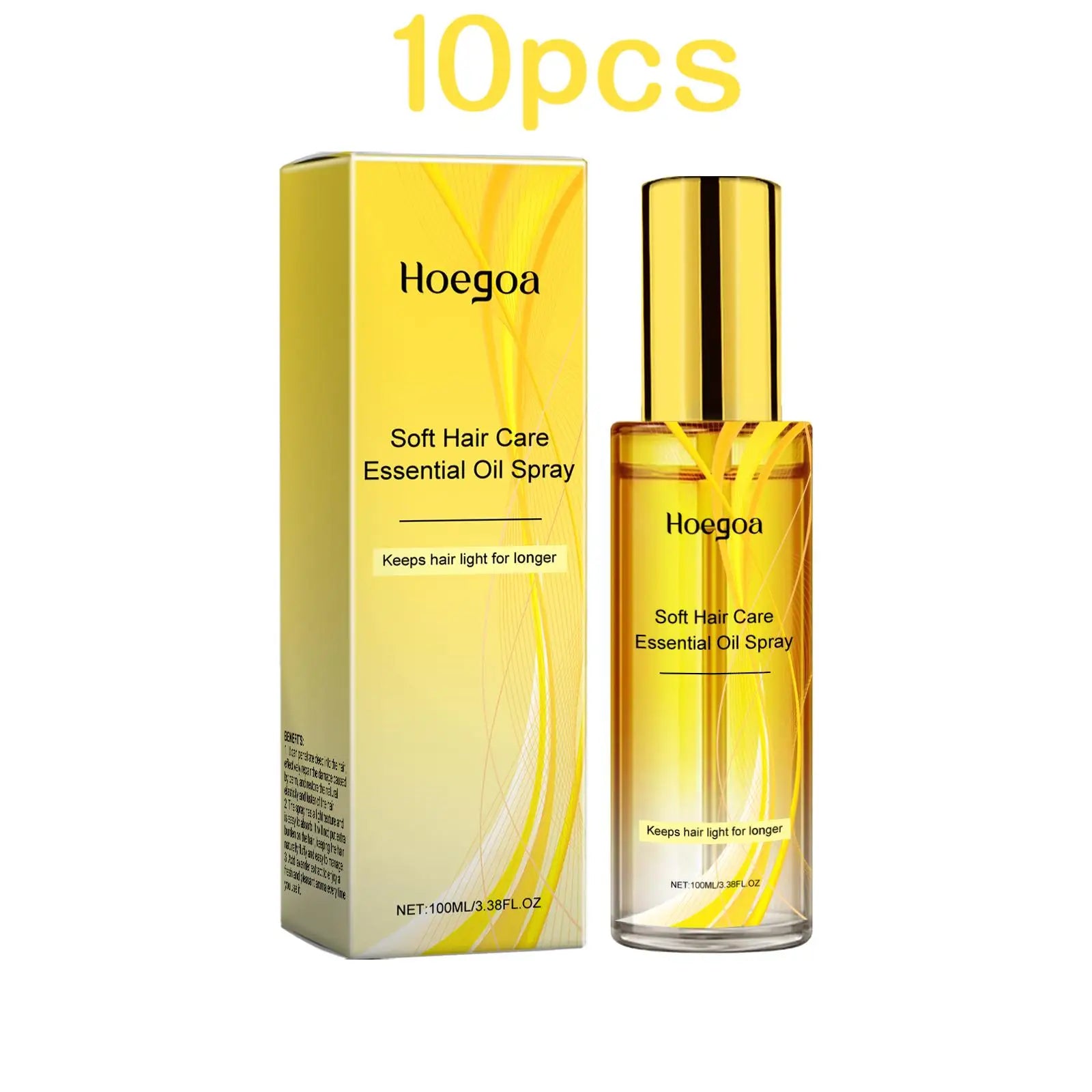 Hoegoa 100ml Hair Care Serum Oil Spray Nourish Scalp Smooth Hair Shine Conditioner Repair Dry Breakage Soften Hair Essential Oil