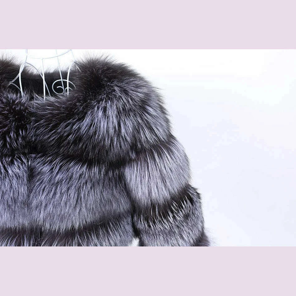 2024 maomaokong Super Hot Winter Women Luxury Thick Real Raccoon Fur Coat Natural Fox Fur Jacket Plus Size Jackets Female Vest