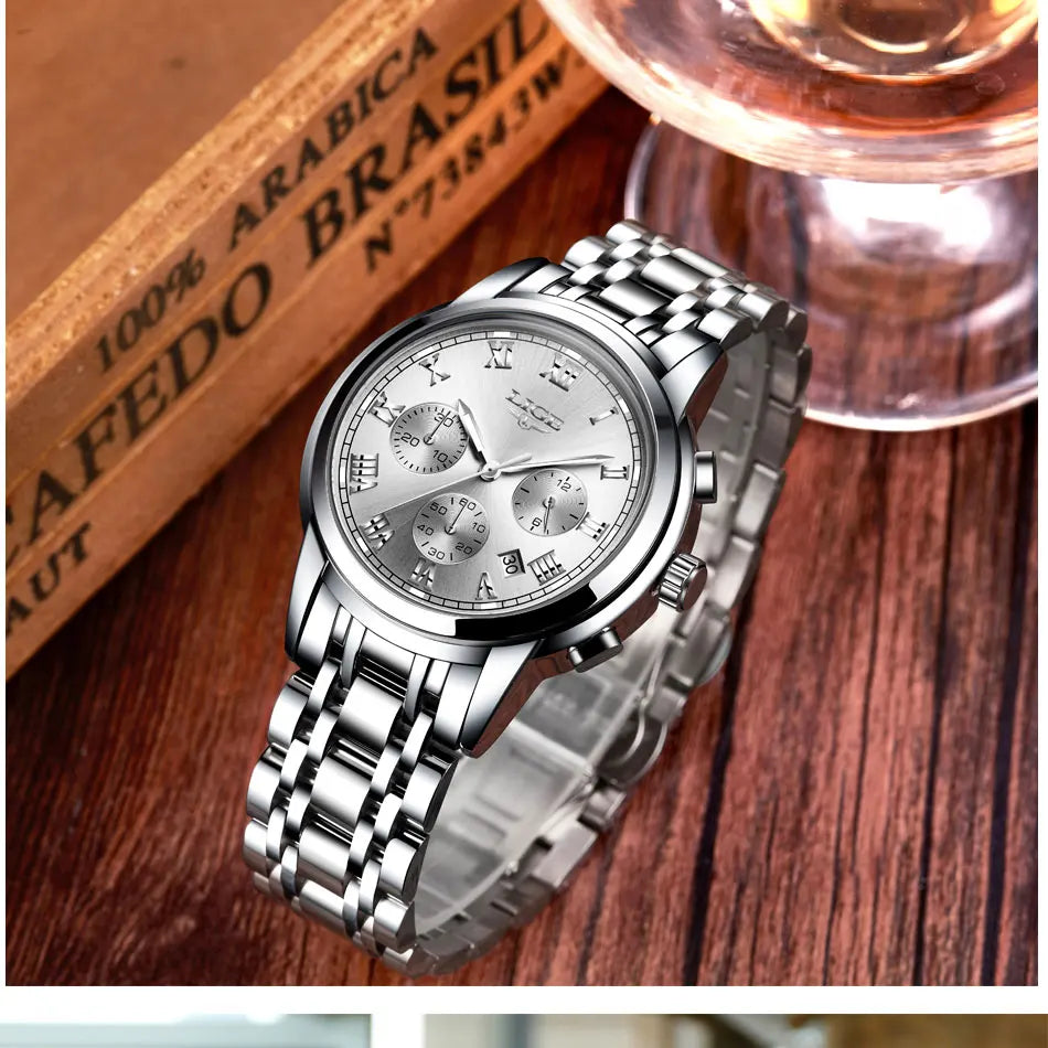 New Fashion Women Watches LIGE Top Brand Ladies Luxury Creative Steel Women Bracelet Watches Female Quartz Waterproof Watch Gift
