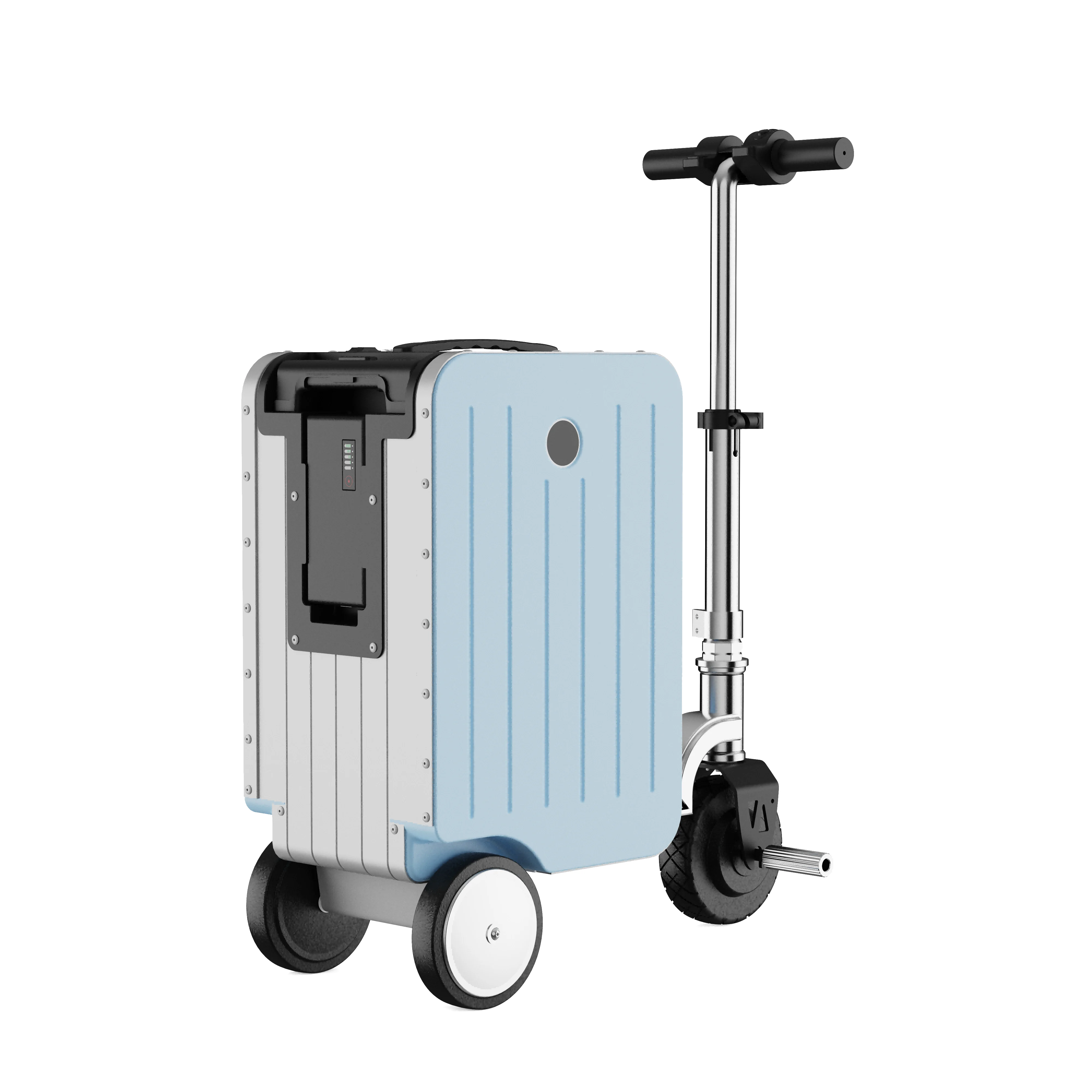 FENGJIU Adult and Children's Skateboard Luggage with Strong Load-bearing Capacity Rechargeable Electric Luggage...