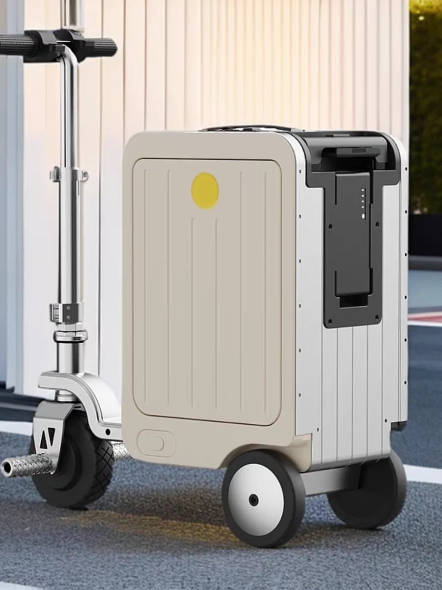 FENGJIU Adult and Children's Skateboard Luggage with Strong Load-bearing Capacity Rechargeable Electric Luggage...