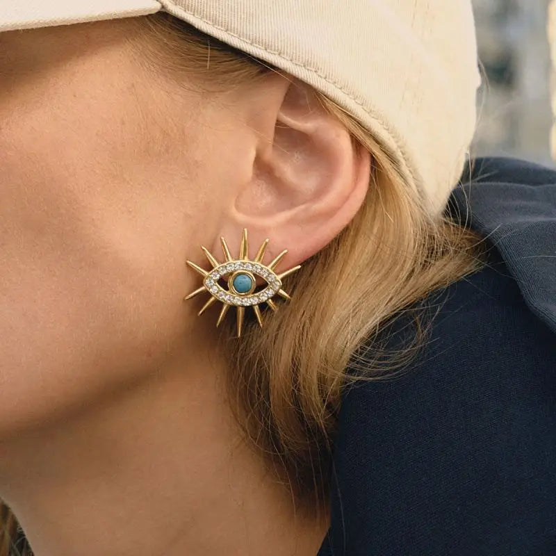 DIY Custom Jewellers Trendy Party Waterproof Tarnish Free 18k Gold Plated Stainless Steel Women Vertical Strips Stud Earrings