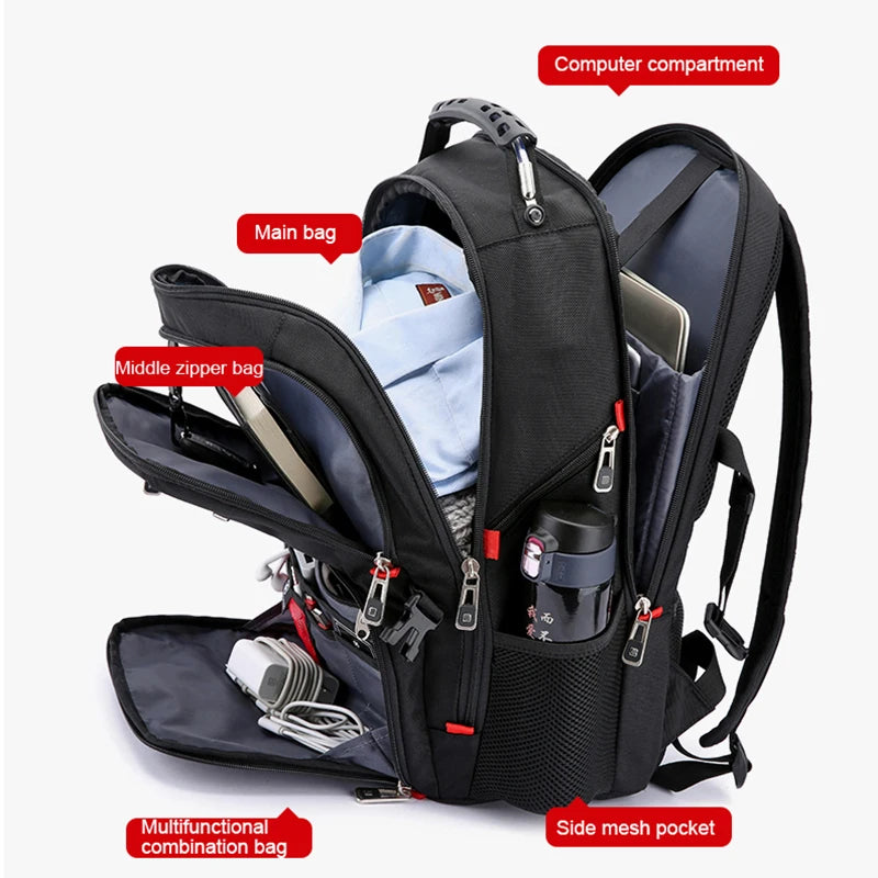 Waterproof Men's Backpack 17/20 Inch Laptop Backpacks School Travel Bag Swiss-style Large Capacity Business bagpack Male Mochila