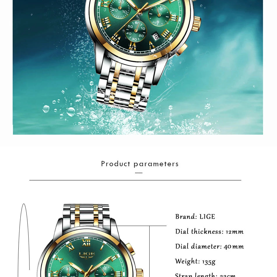 New Fashion Women Watches LIGE Top Brand Ladies Luxury Creative Steel Women Bracelet Watches Female Quartz Waterproof Watch Gift