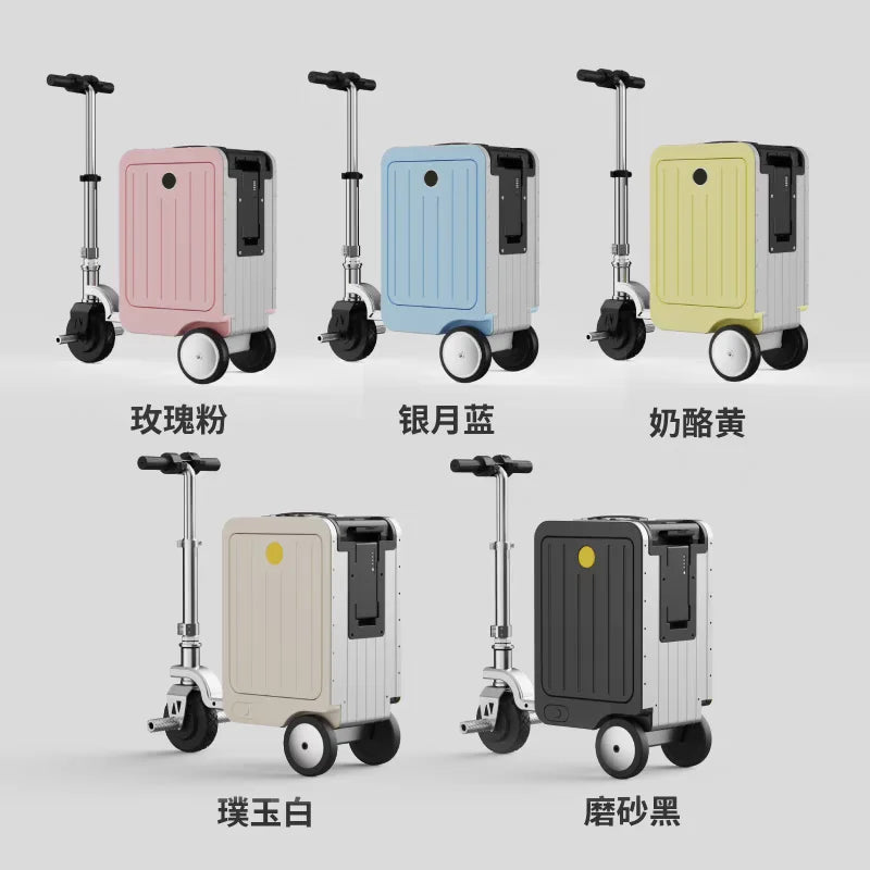 FENGJIU Adult and Children's Skateboard Luggage with Strong Load-bearing Capacity Rechargeable Electric Luggage...