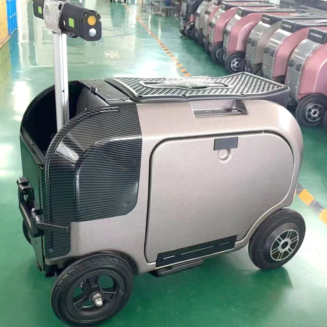 FENGJIU Electrical Luggage for Elderly People to Ride Safely Multi Functional Smart Luggage with Password Lock | Kimlud...