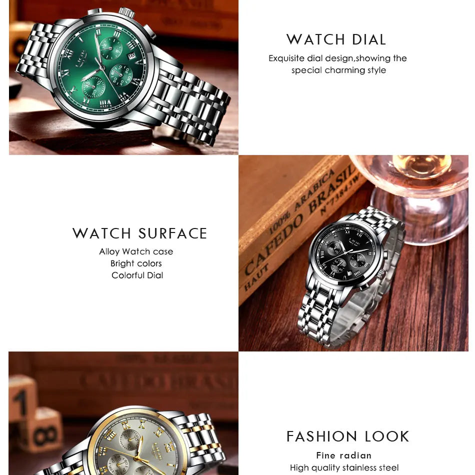 New Fashion Women Watches LIGE Top Brand Ladies Luxury Creative Steel Women Bracelet Watches Female Quartz Waterproof Watch Gift