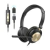 Factory Sale MHP-886 ENC Noise Cancelling USB Wired On-ear Computer Gaming Headset Headphone With Microphone for Game