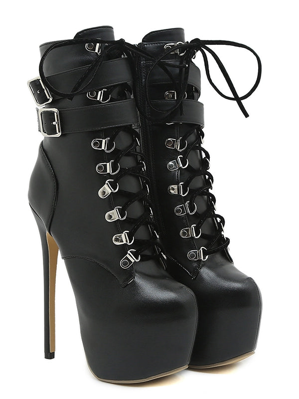Boots Motorcycle Boots Waterproof Platform Super High Heel Punk