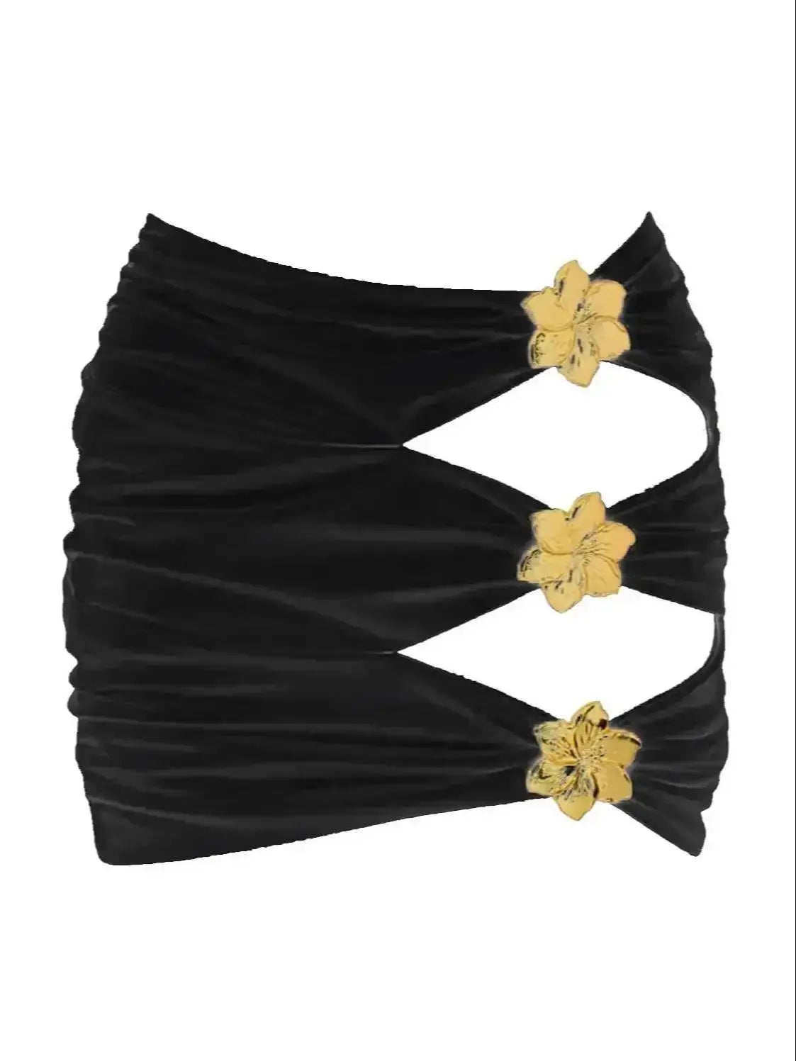 2025 Hot Sale Flower Women One Piece Swimsuit With Skirt Sexy Cut Out Swimwear Mujer Monikini Bathing Suit Lady Beach Suit