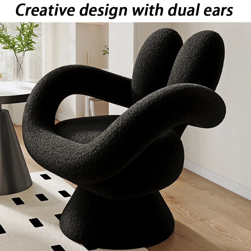 Luxury Design Balcony Living Room Chair Swivel Single Relaxing Sofa Chair Backrest Dresser Vanity Nordic Armchairs Living Chairs - Kimlud