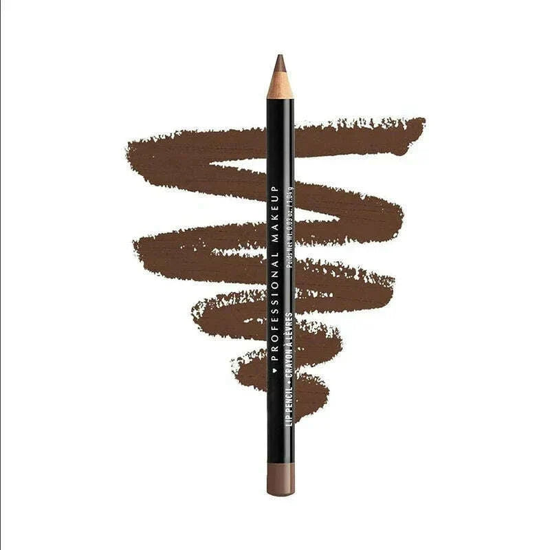 Slim Lip Pencil Nude Matte Creamy Lipstick Long-lasting Waterproof Plumping Lip Stain Natural Brown Lipliner Professional Makeup