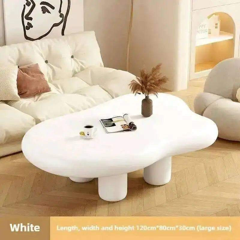 Cream Coffee Table Simple Modern Clouds Tea Tea Table House Lonely Wind Nordic Home Living Room Small Apartment Shaped Furniture - Kimlud