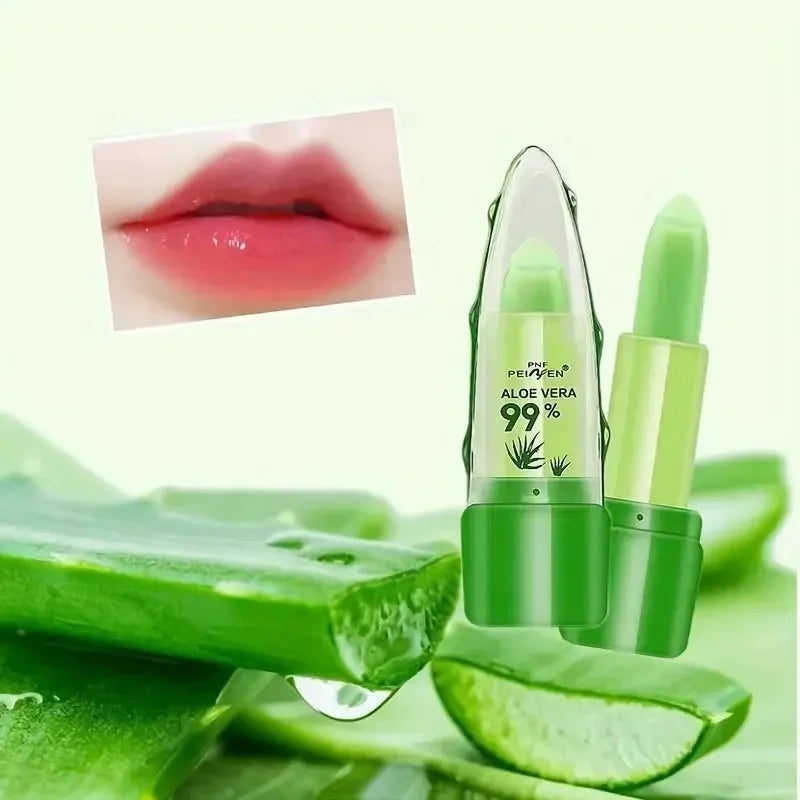 Aloe Vera Warm Change Lipstick for long-lasting lip protection, moisturizing and color changing, magical color change