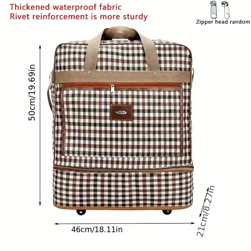 Expandable Extra Large Wheeled Duffel Bag Durable, Lightweight&Multi-Layer for Easy Travel and Storage weekend or overnight bag