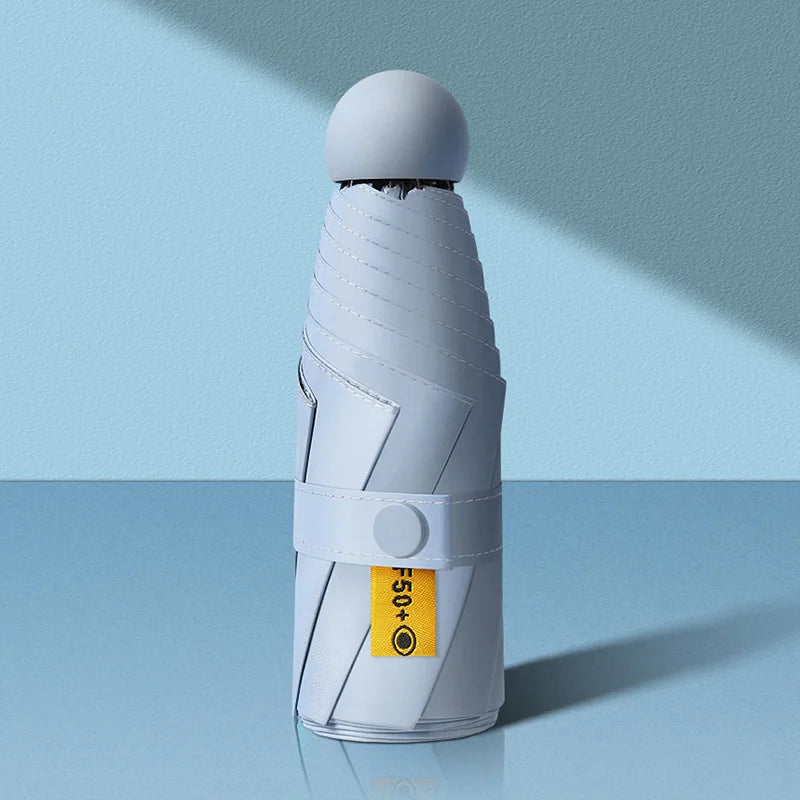 Compact Travel Mini Umbrella Uv Protection Capsule Umbrella 5 Fold Ultra Lightweight Sunshade Umbrellas Protable Manual