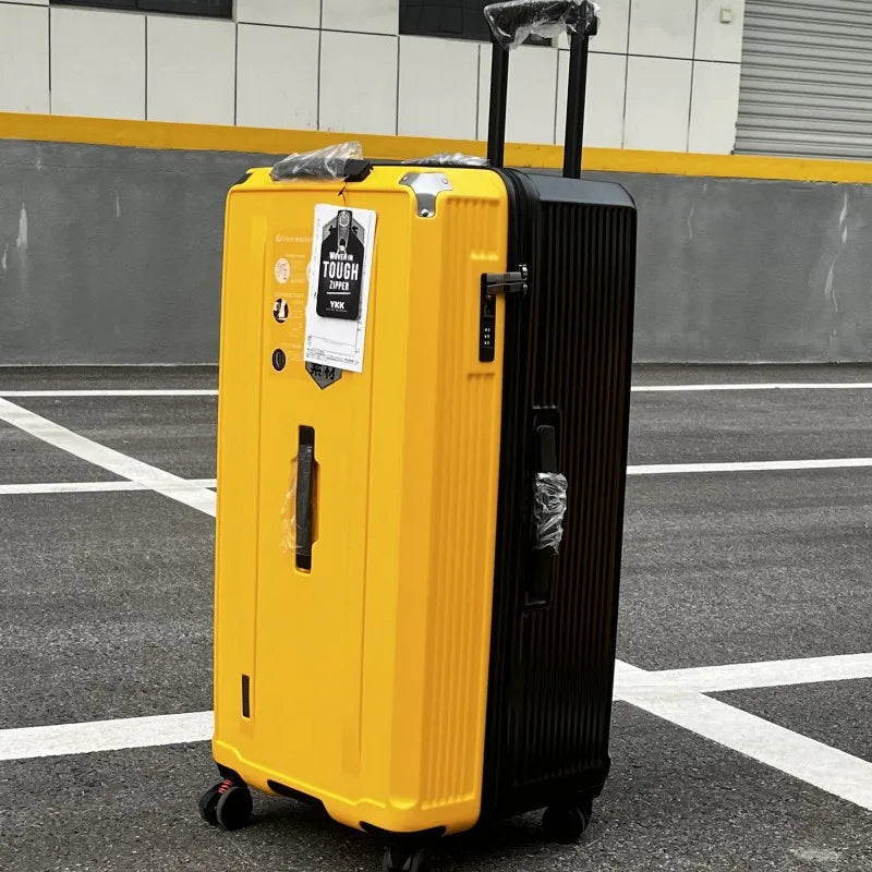 36/38/40/50 inch Large Size Luggage Explosion-proof Five Wheels Brake Travel Suitcase Thickened PC Material Zips Trolley Case