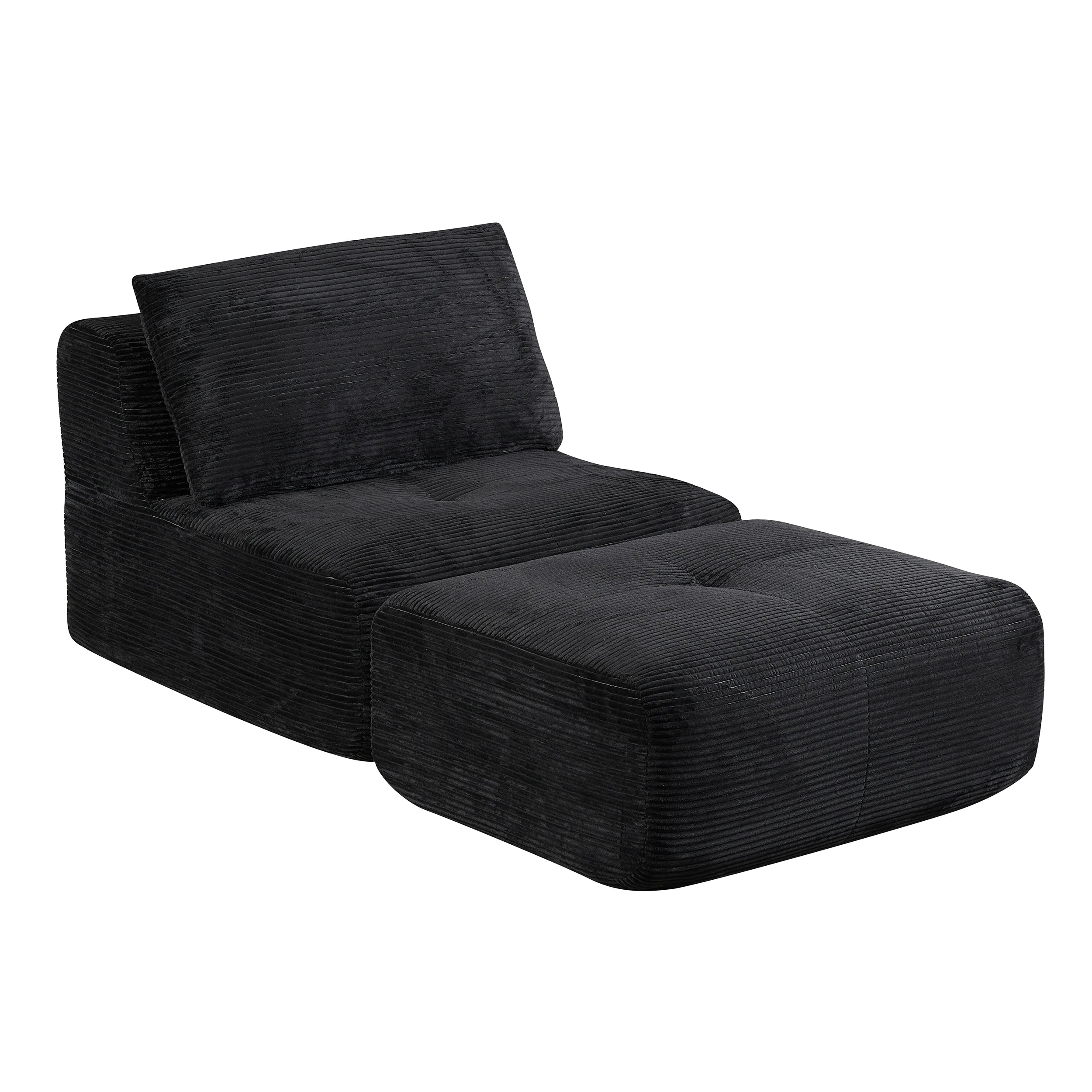 Corduroy Sofa Bed,Comfortable Small Single Sofa,Compression Sofa Seat,Foldable Lounger for Bedroom, Guest Room or Living Room - Kimlud