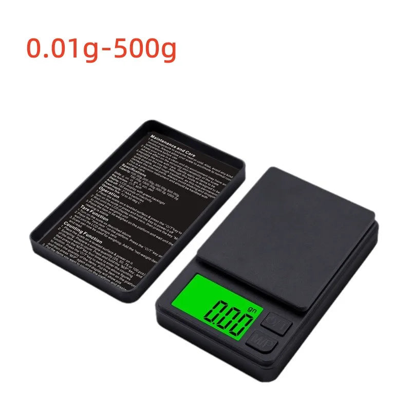 Precision Pocket Scale 1000g X 0.01g - Digital Gram, Food, Jewelry, Ounces/Grains Scale with Backlit LCD - Mini Scale for Travel