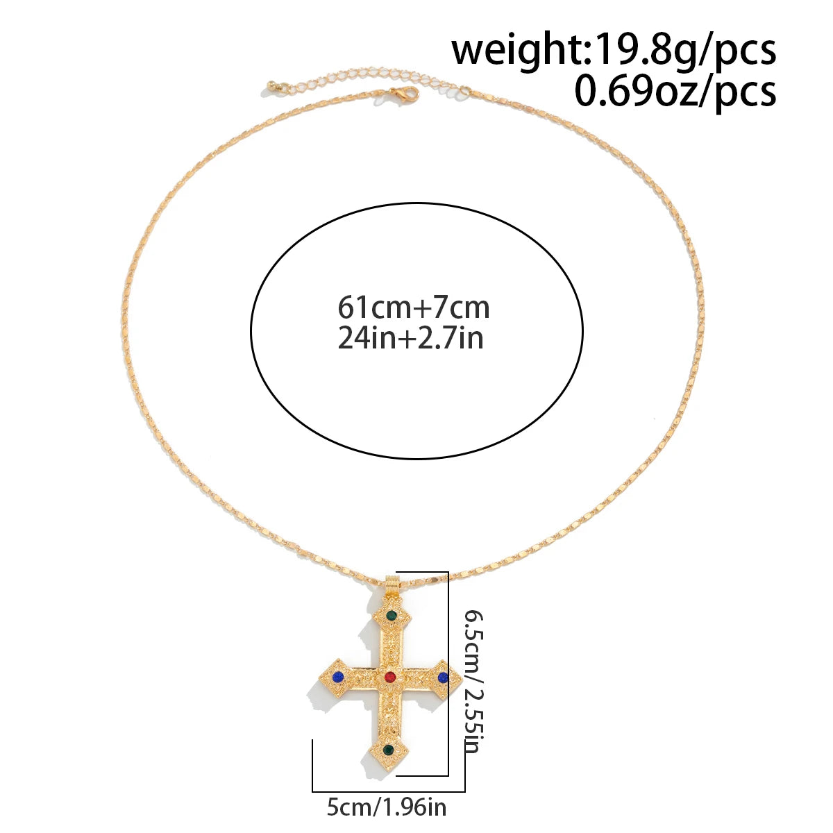 IngeSight.Z Exquisite Vintage Juses Cross Pendant Men Necklace Trend Classic Imitation Pearl Choker Women Punk Party Jewelry