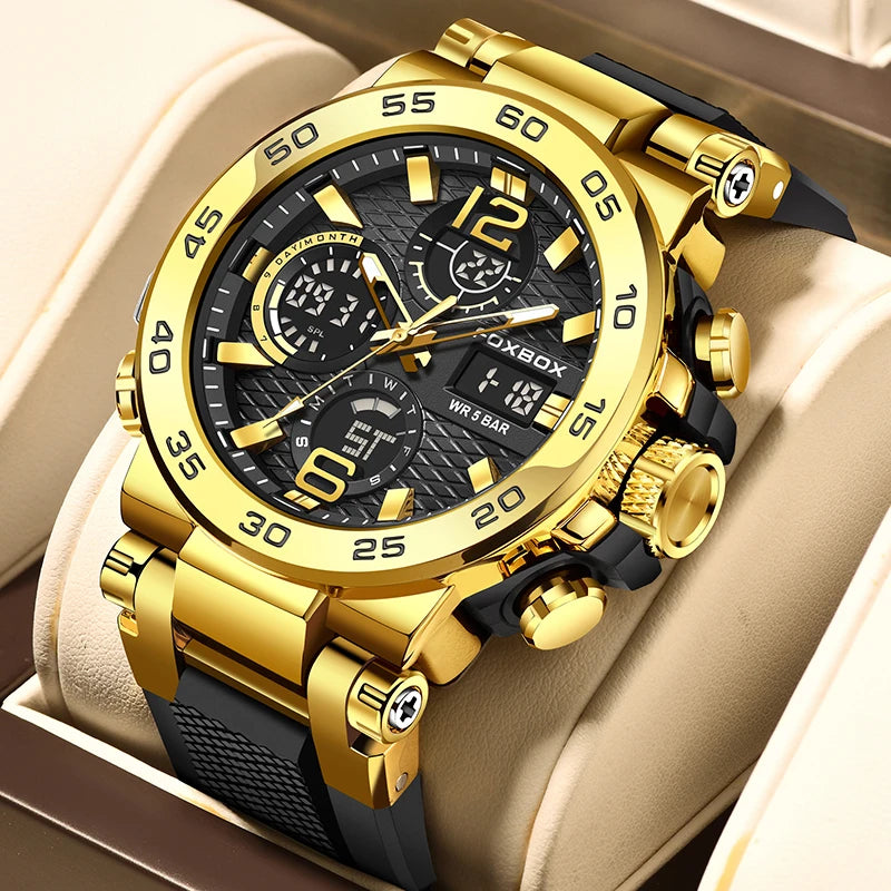 LIGE Men Digital Watch Military Sports Swimming Watches Fashion Waterproof Dual display Wristwatch Mens Relogios Masculino