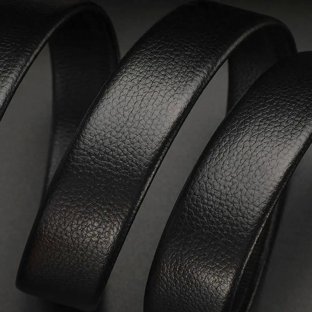 Men Business Time To Run Belt Man Automatic Buckle Leather Belt Golden Waist Buckle Males Luxury Belt Rhinestone...