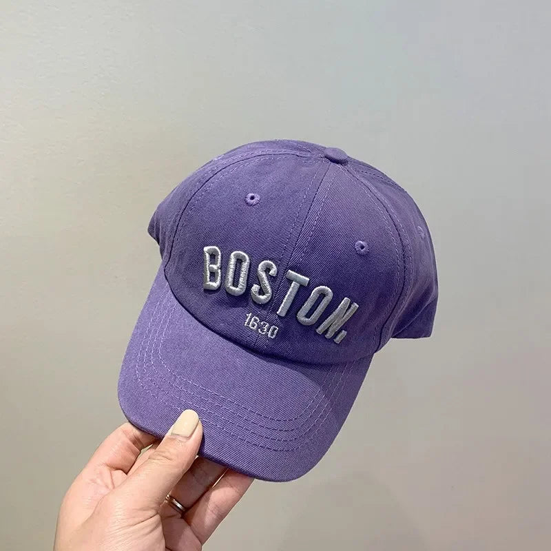 Solid Letter Kids Baseball Cap Embroidery Children Girls Boys Sun Hat Spring Summer Outdoor Adjustable Visor Baby Cap