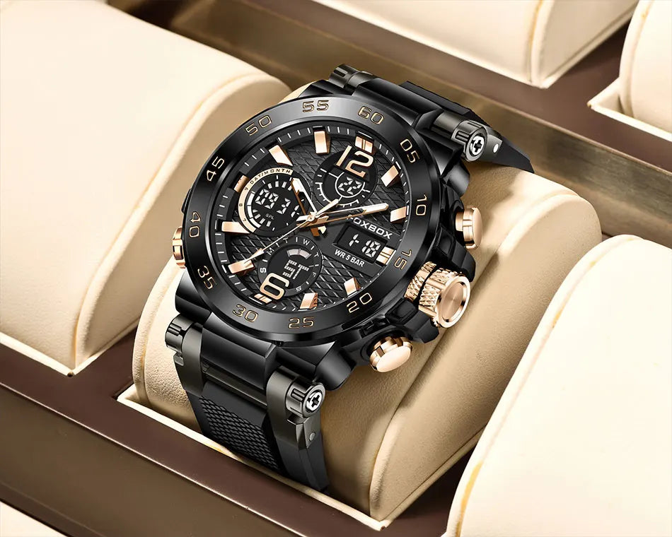 LIGE Men Digital Watch Military Sports Swimming Watches Fashion Waterproof Dual display Wristwatch Mens Relogios Masculino