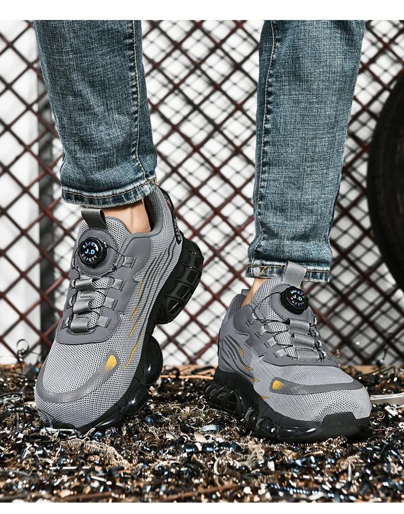 Men's Military Tactical Boots Army Boots Men Side Zipper Military Boots Men Anti-Slip Ankle Boots Work Safety Shoes Hiking Shoe