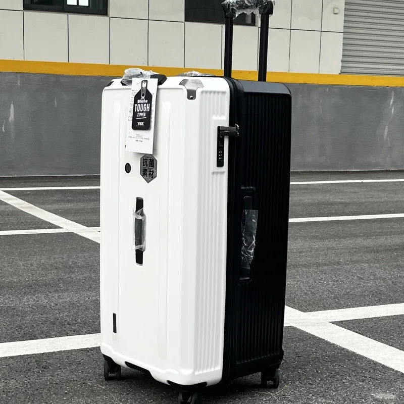 36/38/40/50 inch Large Size Luggage Explosion-proof Five Wheels Brake Travel Suitcase Thickened PC Material Zips Trolley Case