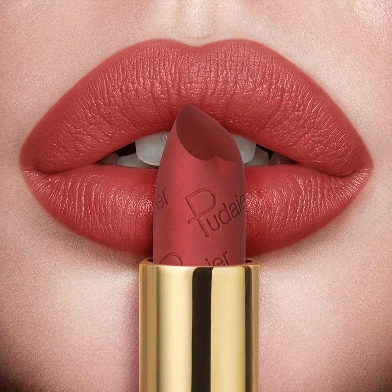 Matte velvet mist lipstick, waterproof and sweat-proof with easy color application, portable lip gloss perfect makeup look