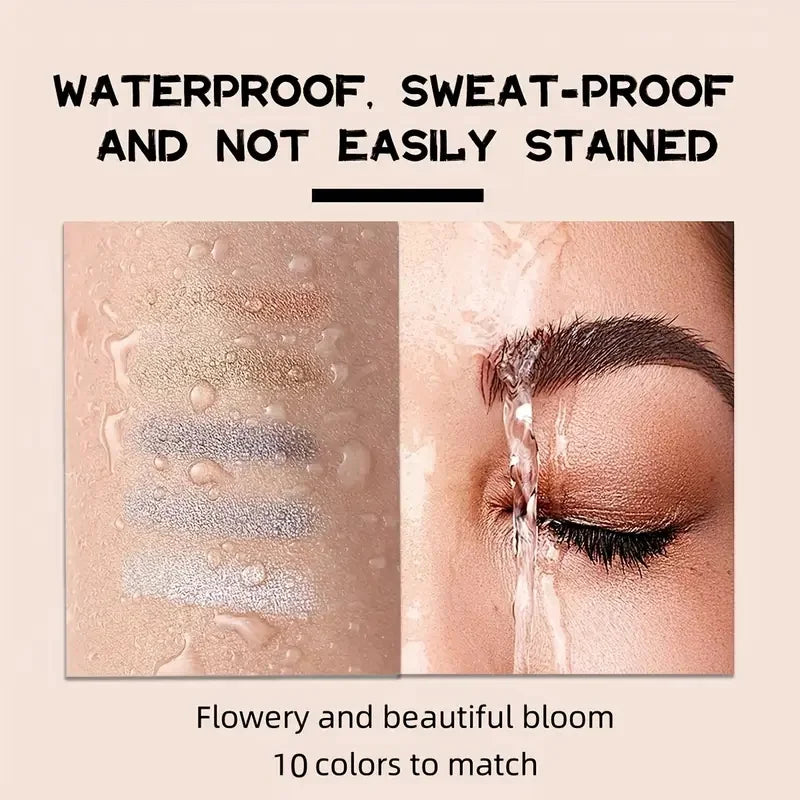 10pcs Pearlescent Eyeshadow Sticks High Pigmented Eyeshadow Pencil Glitter Waterproof Long-Lasting Eye Makeup Non-Smudged