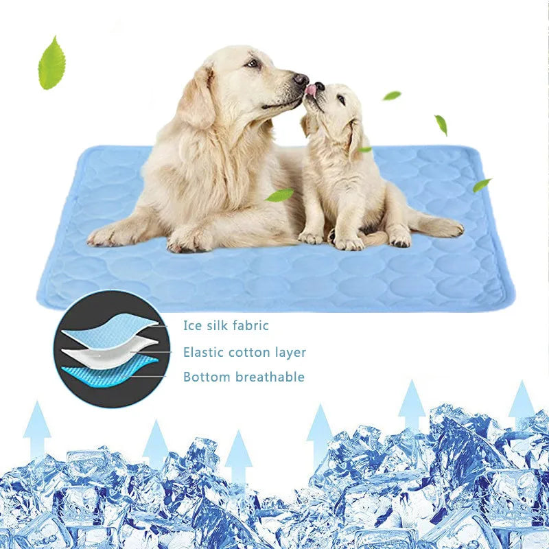 Dog Cooling Mat Summer Pad for Dogs Cat Blanket Breathable dog Bed Kennel Puppy Sleeping Sofa Cushion Dog Accessories