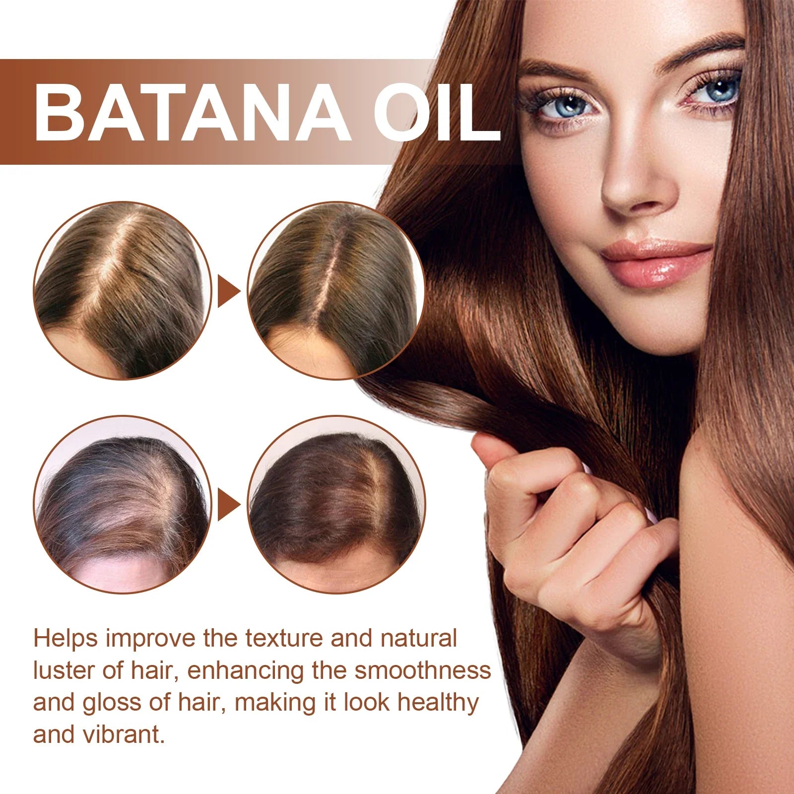 100% Pure Organic Hair Mask Batana Oil Hair Growth Oil Natural Treatment Nourish Reduce Hair Loss Anti-Breakage Hair Products