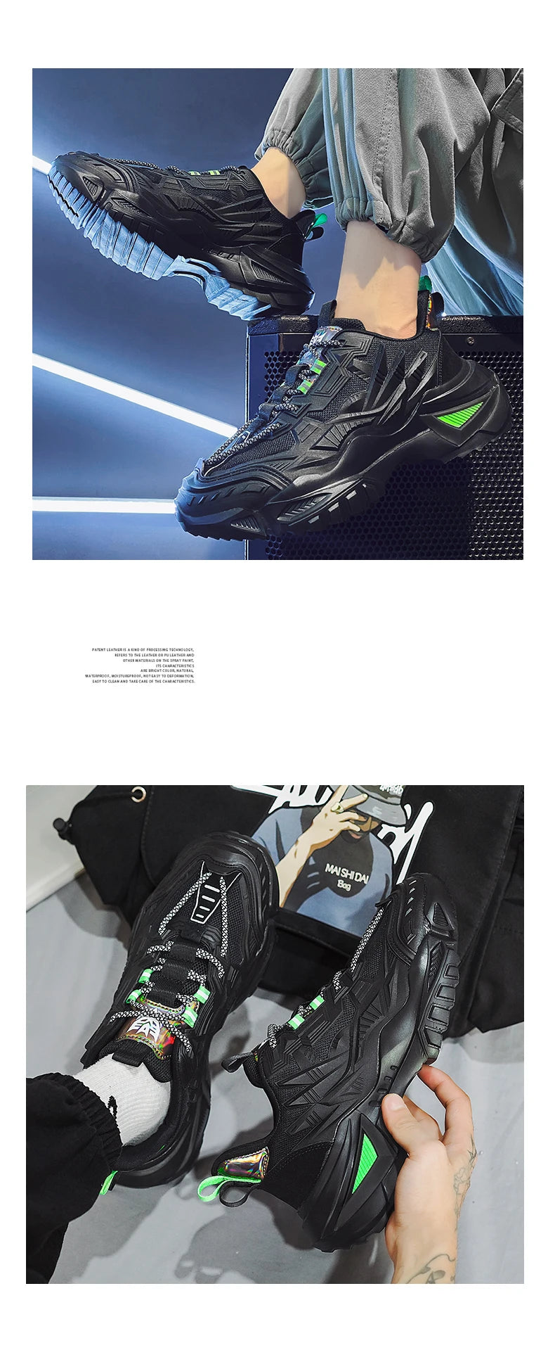 Rotary Buckle Unisex Trendy Sneakers Chunky Men Running Shoes Women Thick Bottom Jogging Footwear Couple Street Zapatos 2023