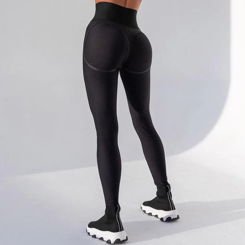 Women's Pants Gym Leggings Ultra-thin Mesh Design Yoga Sport Tights Outdoor Jogging Fitness High Waist Sweatpants