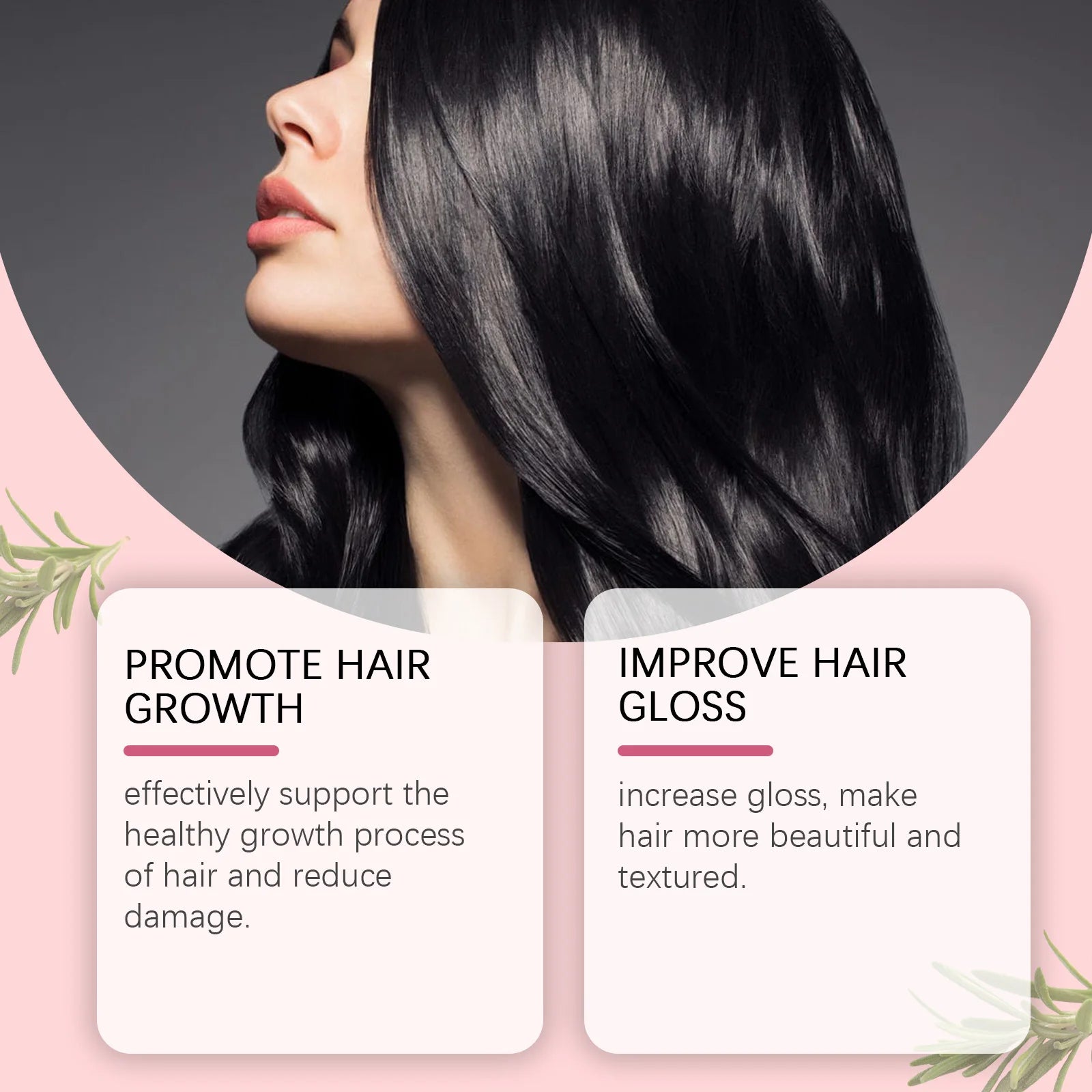 Rosemary Mint Hair Care Spray for Smoothing Straight & Curly Hair Nourishing Adding Shine Moisturizing & Hair Protection