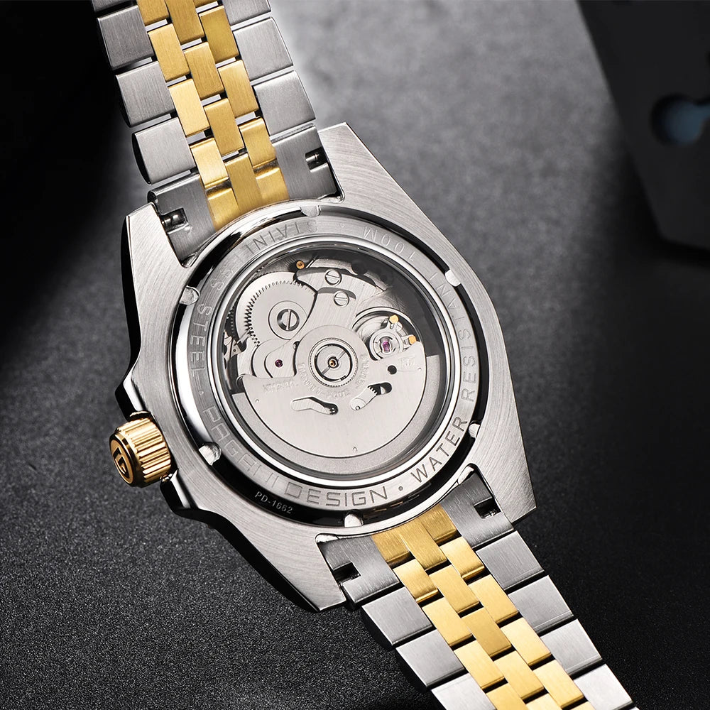 PAGANI DESIGN New NH34 Men Mechanical Watches Top Brand Sapphire Glass GMT Watch 10BAR Waterproof Stainless Steel Watch for Men - Kimlud