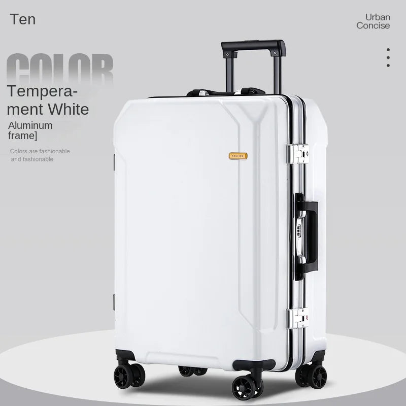 20/24/28 inches Suitcase Luggage Aluminum Frame Trolley Case Universal Wheel Boarding Suitcases New Password Lock Business Trip