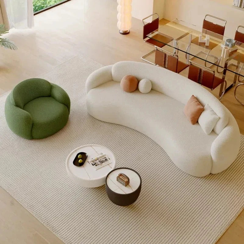 Modern Cream Wind Sofa Creative Simple Comfortable Hallway Lounge Sofas European Aesthetics Designer Muebles Salon Furniture - Kimlud