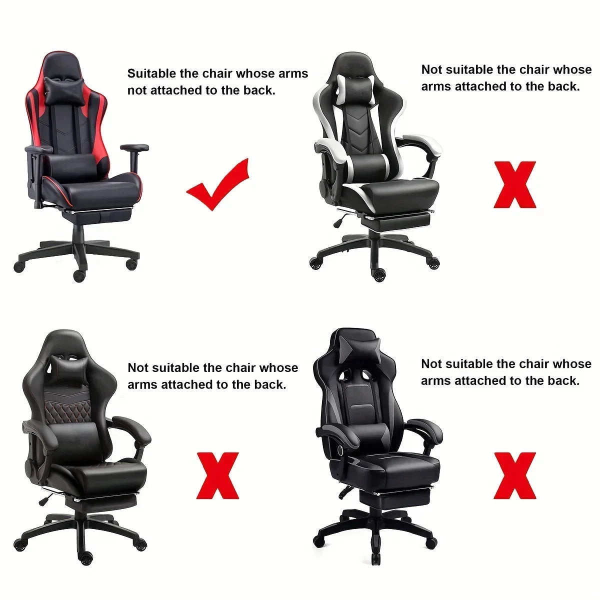 One-Piece Stretch Gaming Chair Cover Brilliant Green Light Chair Cover High Elasticity for Office Gaming Chairs Home Decoration - Kimlud