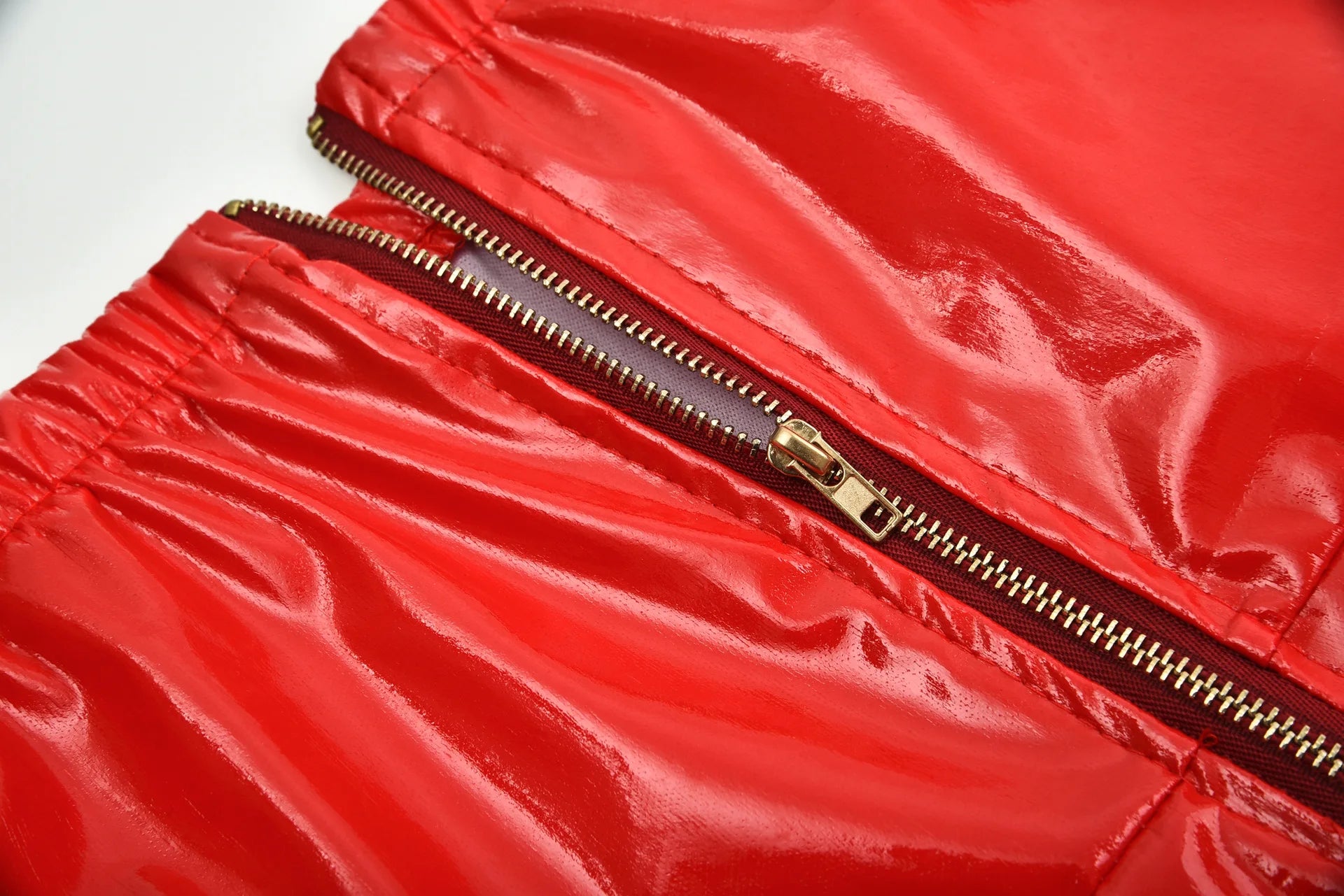 Women Sexy High Waist Leather Pants Flash PU Pencil Leggings Erotic Zip Trousers Lady Butt Lift Skinny Latex Panties