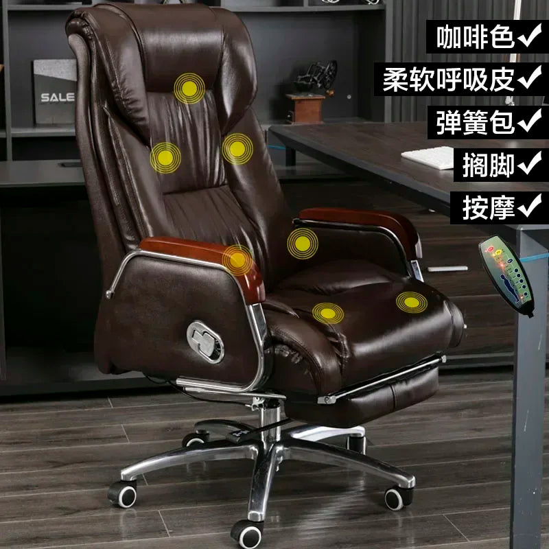 Retro Executive Leather Chair Armchairs Editor Choises Fashion Aluminium Office Chair Working Relax Silla Escritorio |...