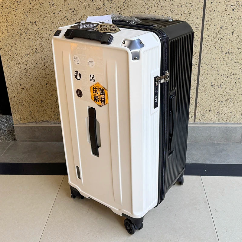 36/38/40/50 inch Large Size Luggage Explosion-proof Five Wheels Brake Travel Suitcase Thickened PC Material Zips Trolley Case