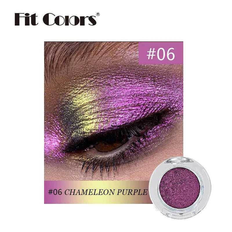 High-Pigmented Chameleon Purple Eyeshadow Powder MultiChrome Shifting Pigments Shiny Metallic Lipstick Eyes Makeup Palette