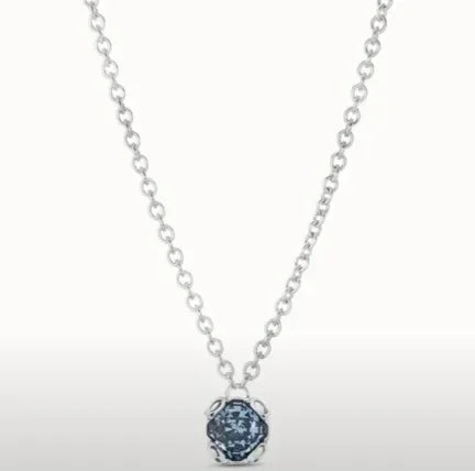 2025 Summer New Bestseller Shiny and Beautiful Blue Crystal Necklace, Women's Jewelry Gift