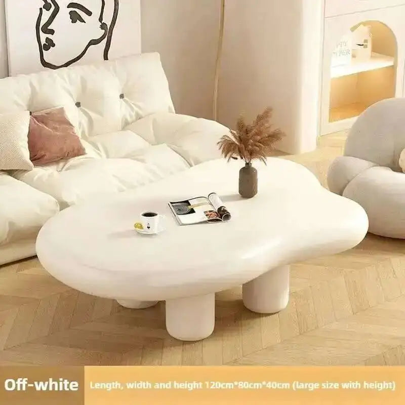 Cream Coffee Table Simple Modern Clouds Tea Tea Table House Lonely Wind Nordic Home Living Room Small Apartment Shaped Furniture - Kimlud