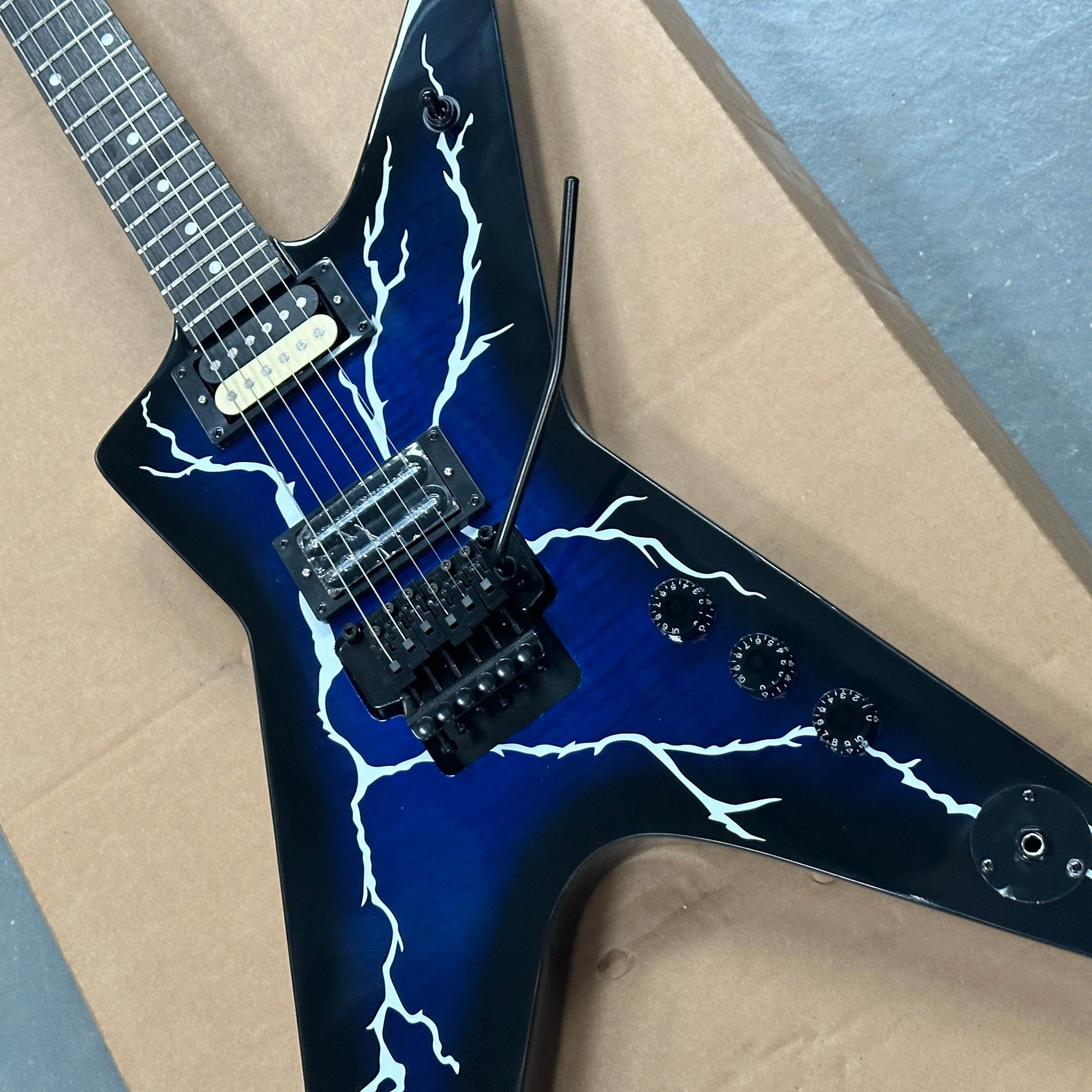 BLUE LIGHTING Dimebag Custom Electric Guitar Brand Washb Fast Ship | Kimlud Luxury Lamp