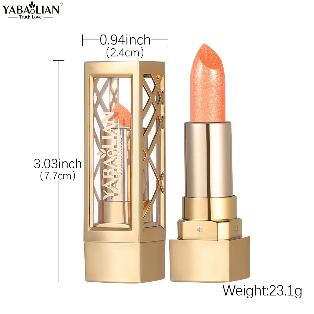 12 Color Gold Tube Lipstick Matte Metallic Glitter Lipstick Waterproof Non-Fade Shimmery Pearl Sparkling Red Lip Gloss Makeup