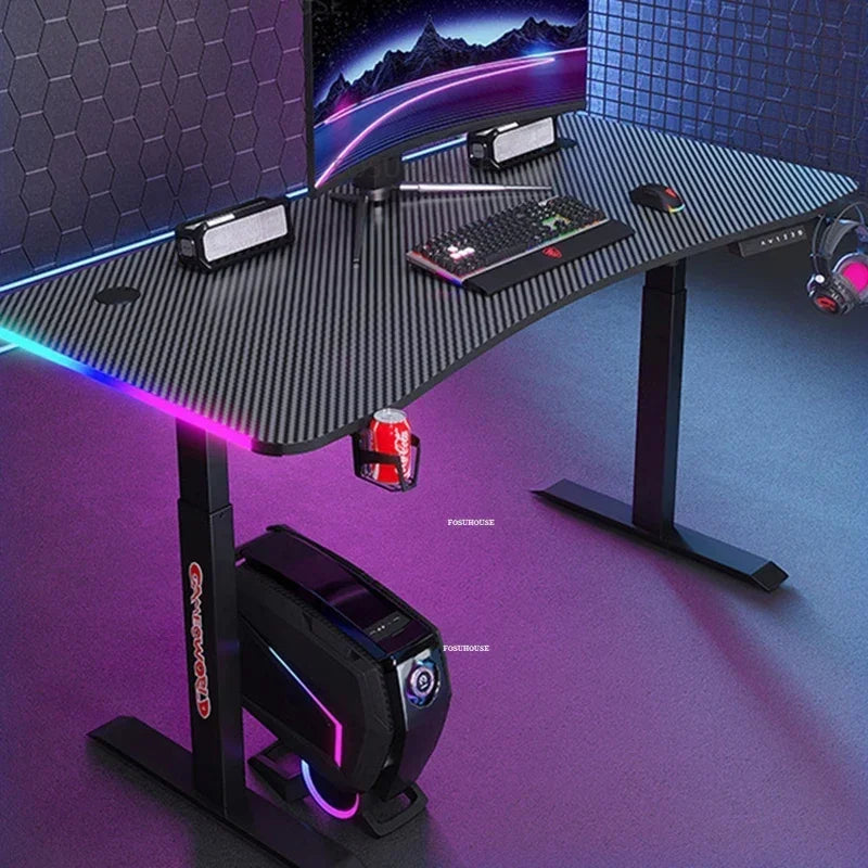 Upscale Lifting Mesa Gamer Computer Desks Simple Manmade Board Gaming Desk Light Luxury Household Bedroom E-sports Gaming Table